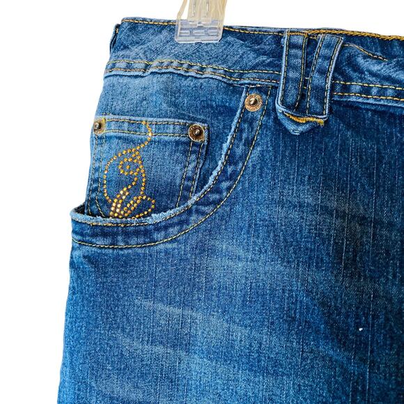 Baby Phat Vintage Y2K Jeans with Bling Spell Out Size 12 - Picture 3 of 10